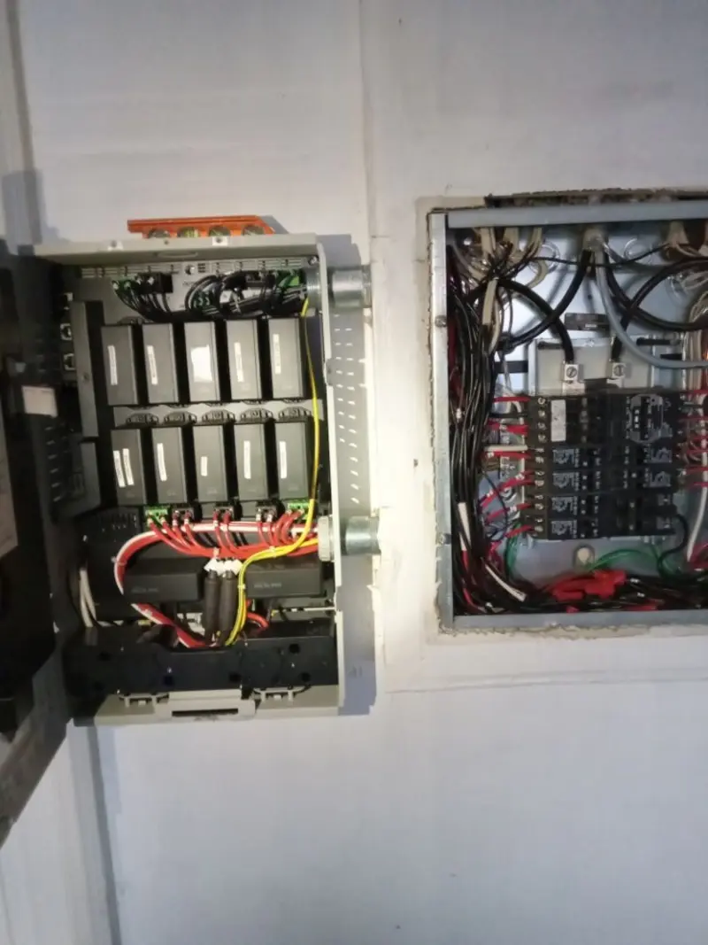 Electrical panel upgrade completed for Security Camera Wiring in Coto de Caza